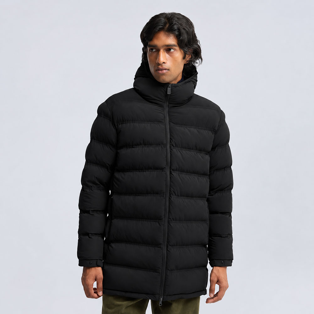parka Aspesi de nailon acolchado negra w6-i-6i09-l589-01241
